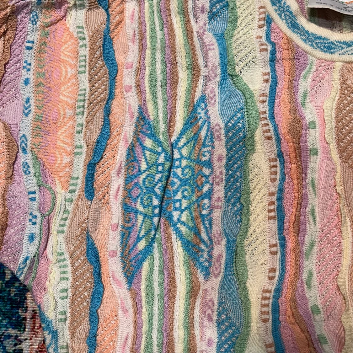 [XL] 쿠지 오스트레일리아 멀티컬러 케이블 니트 상품이미지4