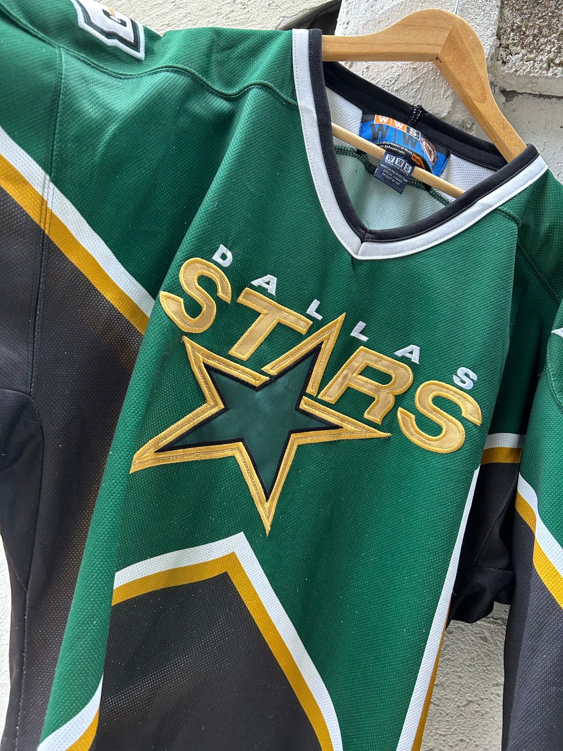 90S  WWS  X NHL  댈러스 스타스 빈티지 어쎈틱 져지  105 상품이미지5
