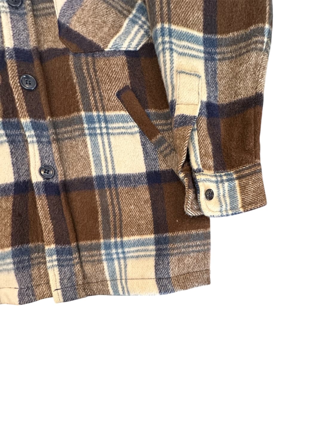 브라운  체크 자켓 상품이미지4