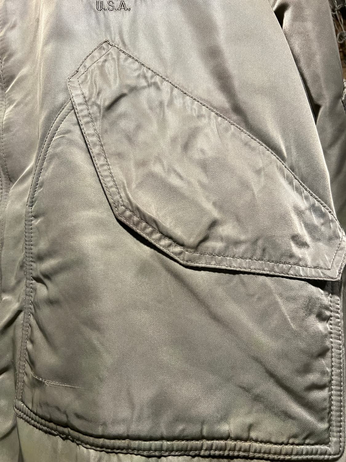 [L]알파인더스트리 레더 카라 패치 CWU-45P 항공 점퍼 상품이미지5