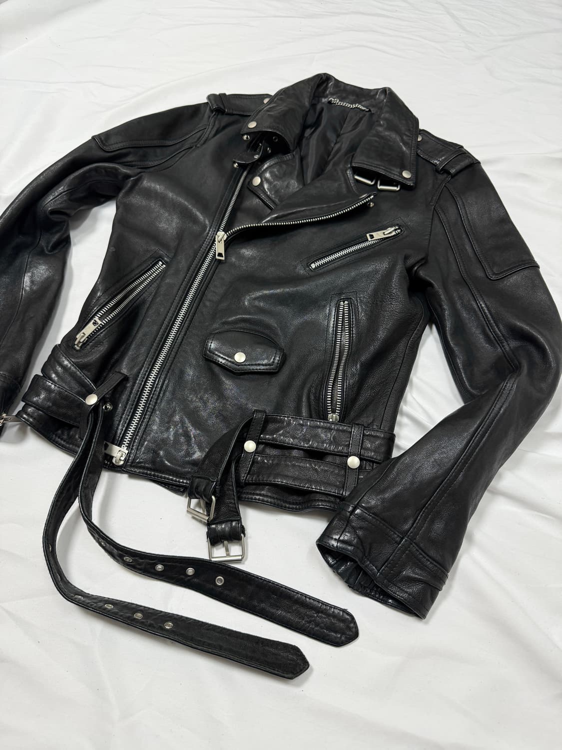 Vtg 바이커 레더 자켓 상품이미지5