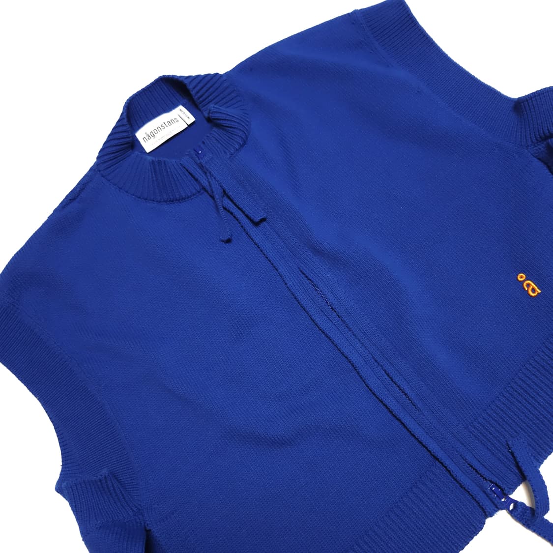 나곤스탄스 컷아웃 크롭 집업 베스트 블루 미디움 상품이미지4