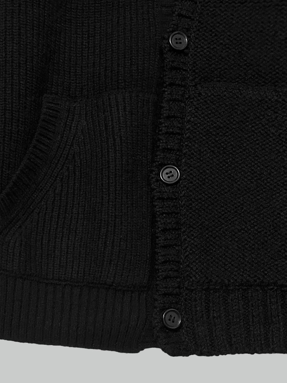 언더커버 21aw 도킹 가디건 블랙 상품이미지4