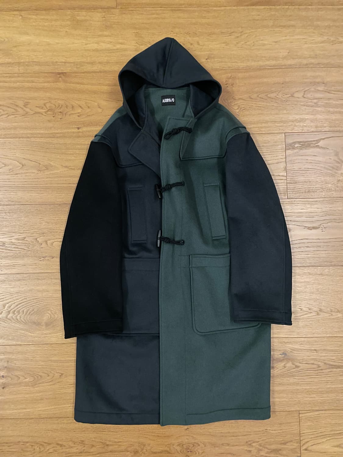 아조바이아조 울 믹스드 더플코트 그린 상품이미지3