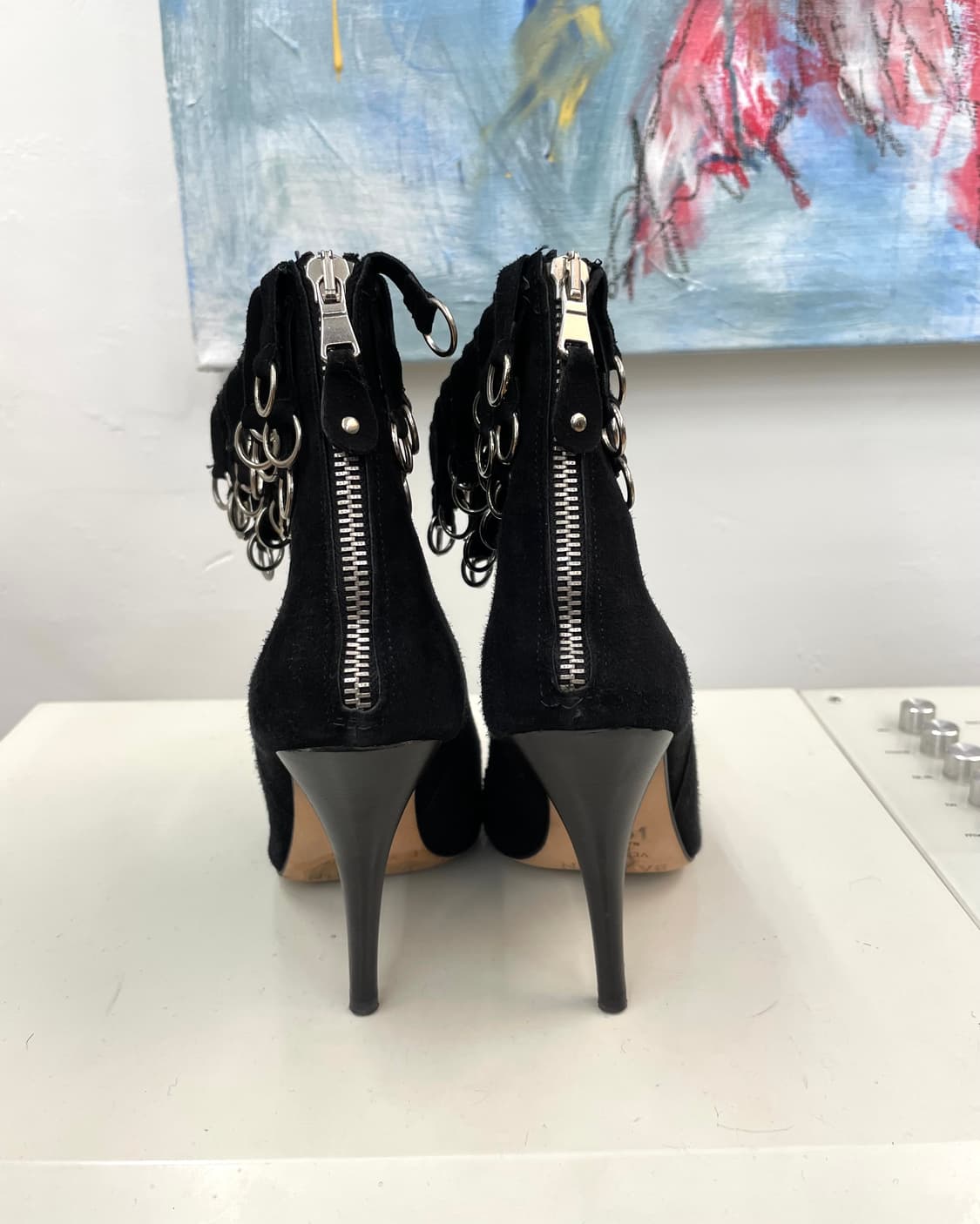 [235] 발망 스웨이드 프린지 힐 부츠 상품이미지4