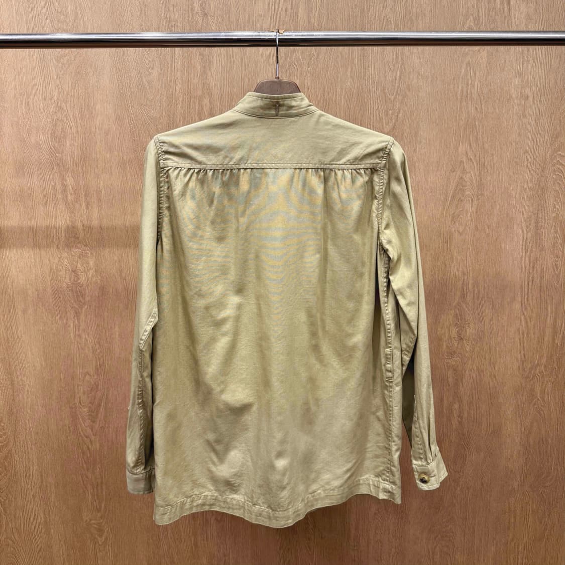 아페쎄 차이나넥 셔츠 자켓 코튼 버튼 포켓 디테일 베이지 상품이미지3