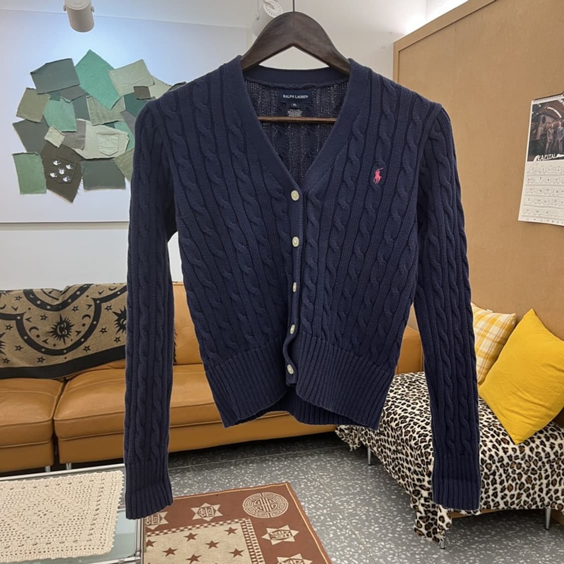 폴로 랄프로렌 모던 시크 캐주얼 슬림핏 꽈배기 가디건 XL C09853 상품이미지3