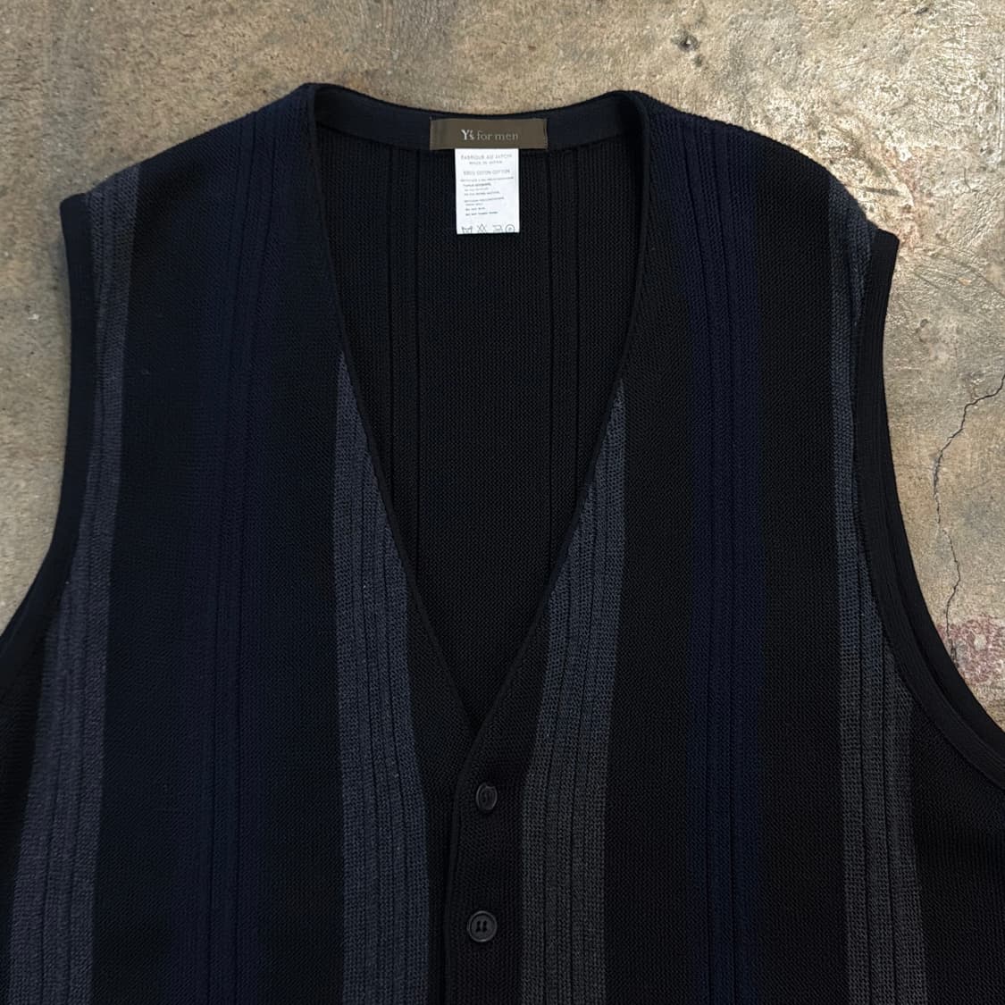 요지야마모토 스트라이프 베스트 상품이미지5