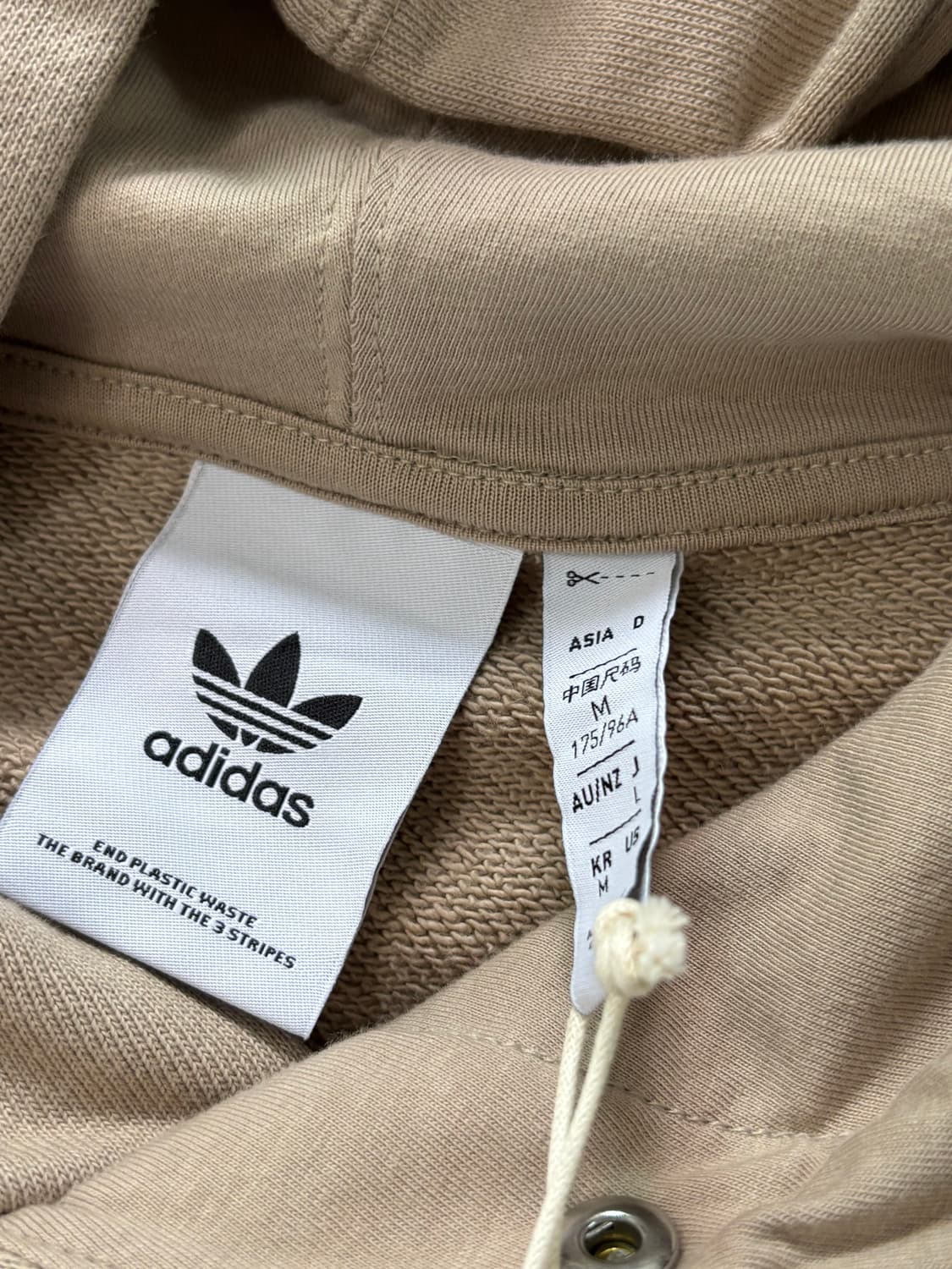 Adidas 아디다스 베이지컬러 에센셜 후드티 상품이미지8