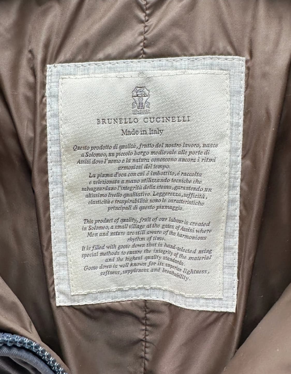[정품인증서 포함] 브루넬로 쿠치넬리 다운 패딩 자켓 XXL(110) 상품이미지6