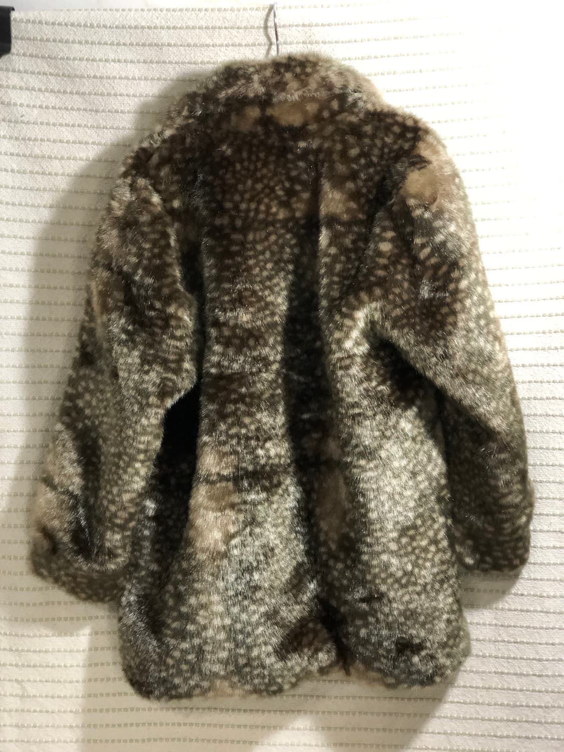 여성용 브라운 페이크 퍼 자켓 코트 55-66 사이즈 상품이미지2