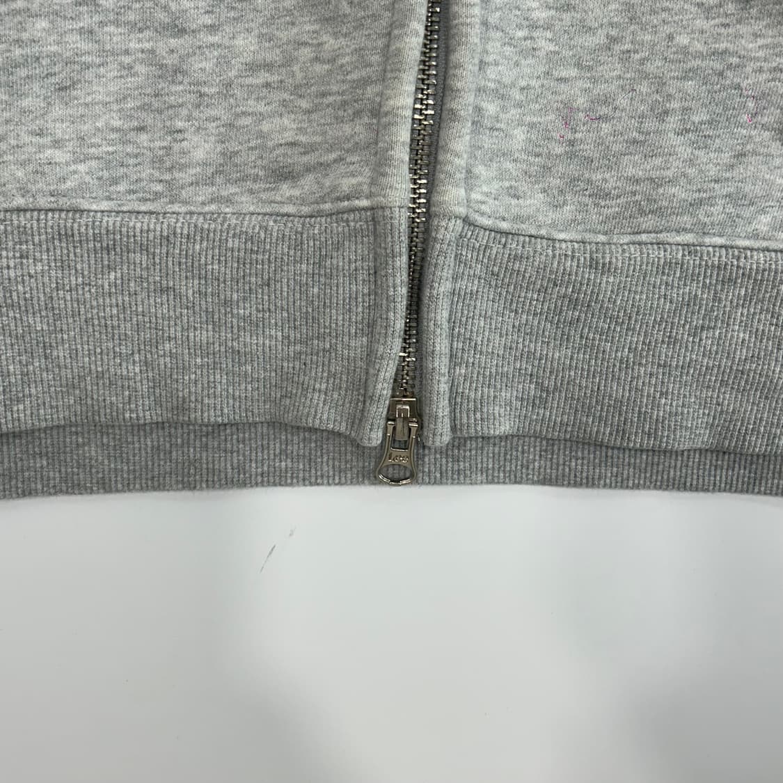 Lee 리 블랙 로고 그레이 후드집업 상품이미지6