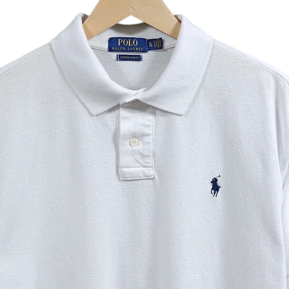 105~110 POLO 폴로 랄프로렌 반팔 카라티 커스텀슬림핏 화이트 상품이미지2