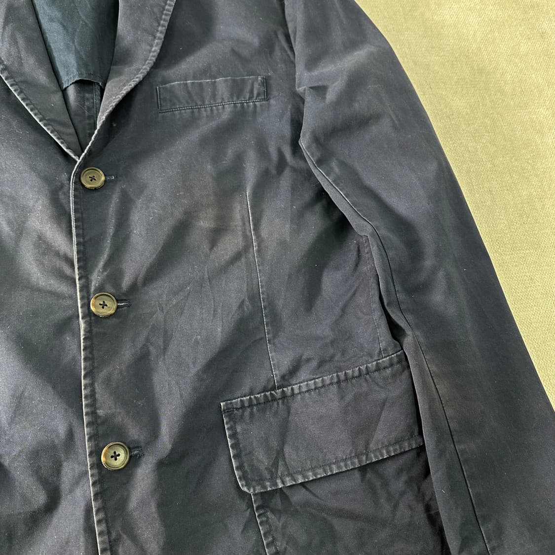 100 폴로랄프로렌 3버튼 코튼 네이비 블레이져 자켓 상품이미지3