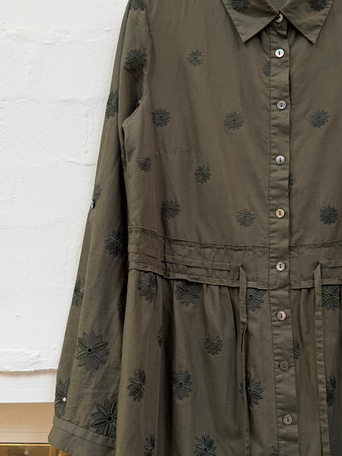 DVF 다이앤본퍼스텐버그 셔츠 드레스 올리브그린 6 상품이미지3