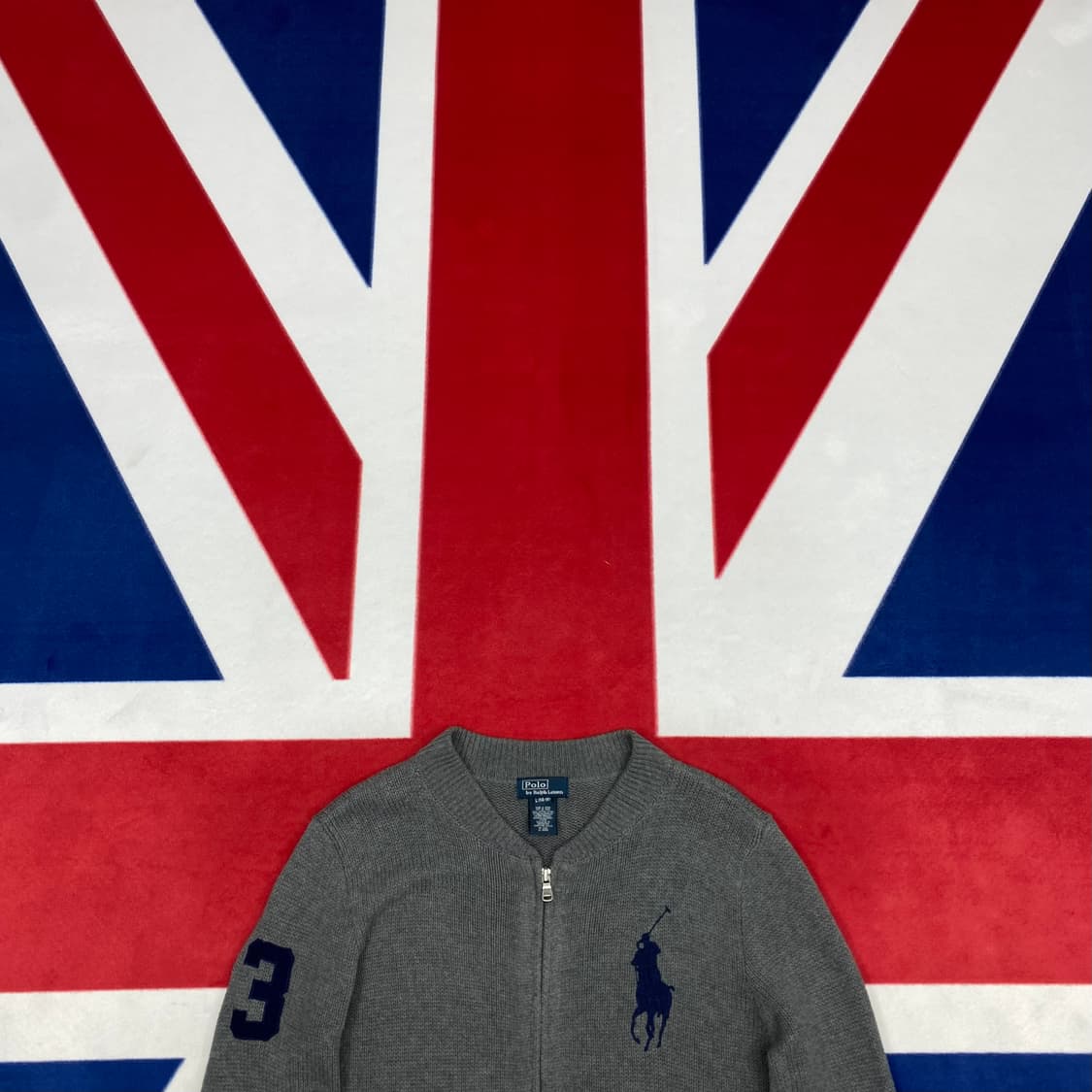 폴로 빅포니 니트집업 실측 여성55 상품이미지2