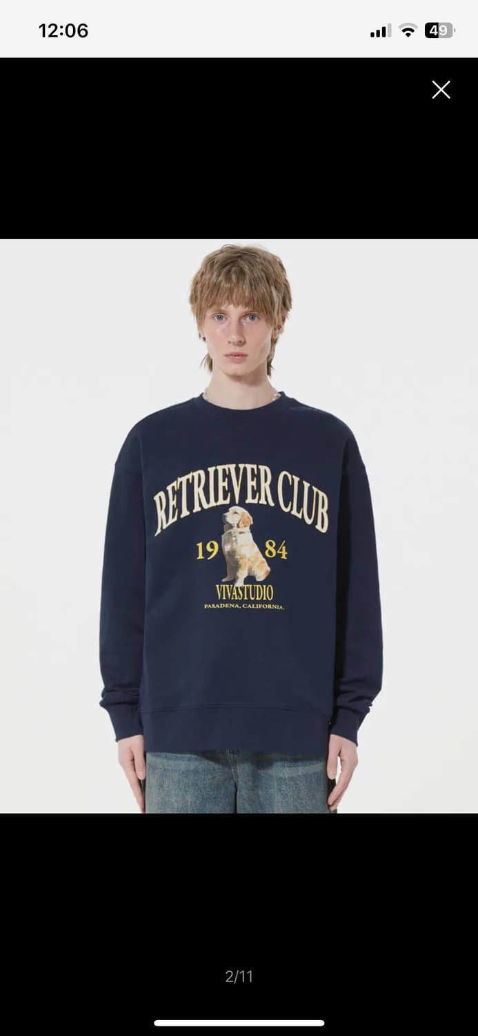 비바스튜디오 RETRIEVER CREWNECK_navy 상품이미지4