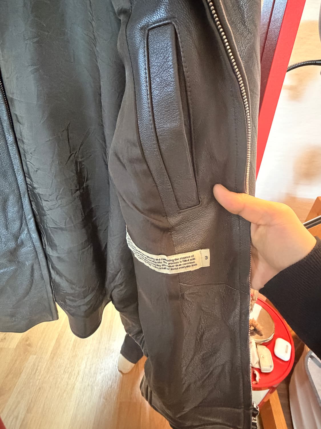 포터리 고트 레더 자켓 신상 다크브라운 3사이즈 (풀구성) 상품이미지5
