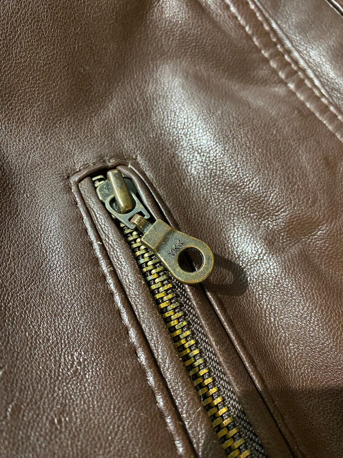 [L] 90s SULTAN 브라운 리얼 레더 코트 상품이미지6