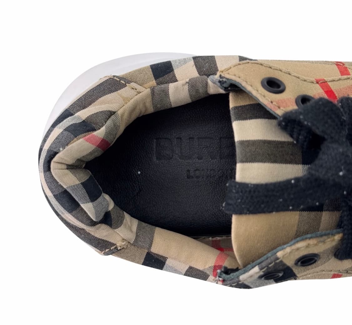 [36] Burberry 버버리 여성 빈티지 체크 코튼 벨크로 스니커즈 상품이미지9