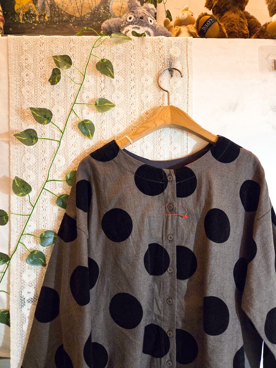 벨벳 도트 블라우스 상품이미지5