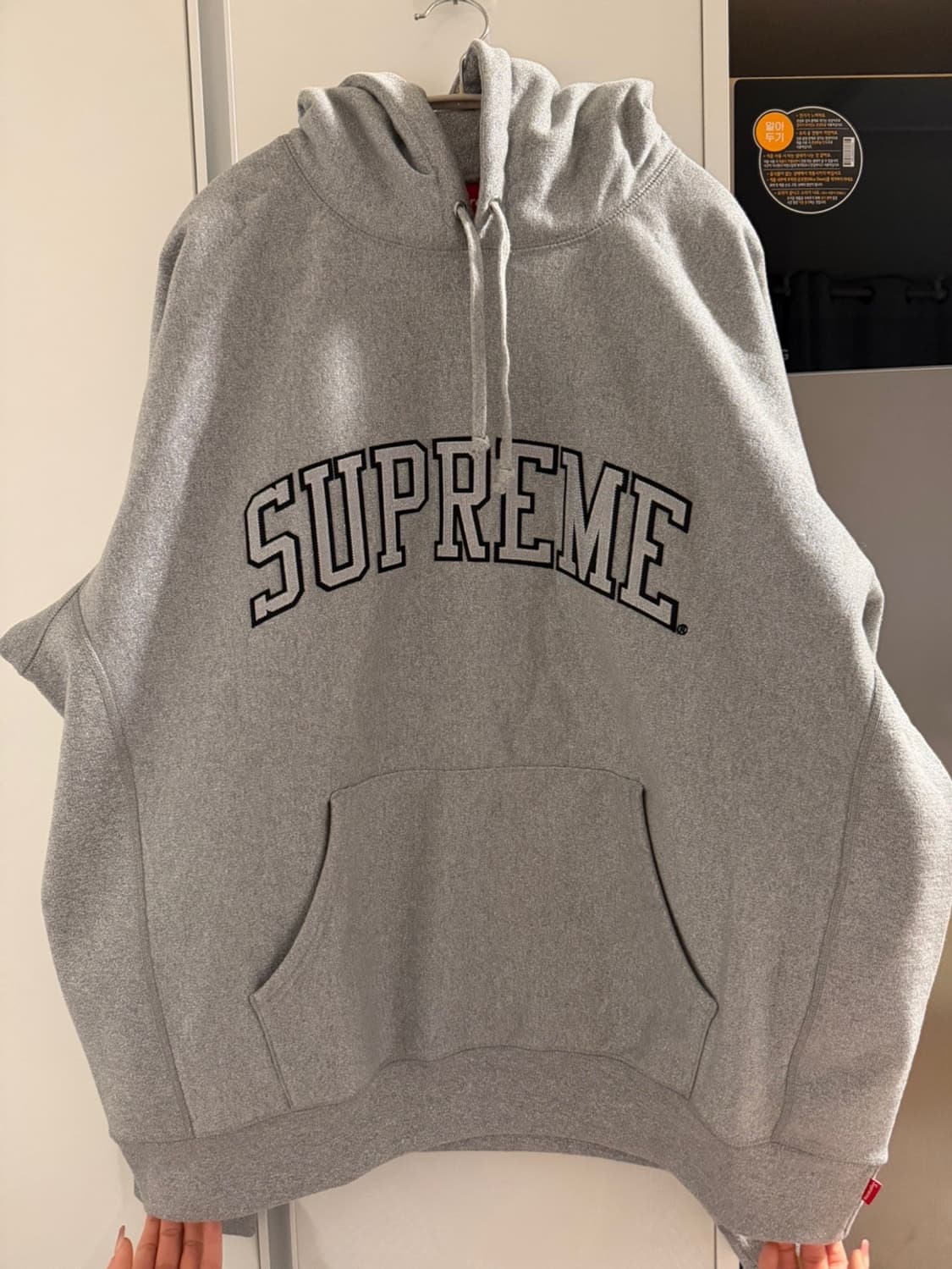 슈프림 글리터 아크 후드 스웨트셔츠 헤더 그레이 XXL 상품이미지2
