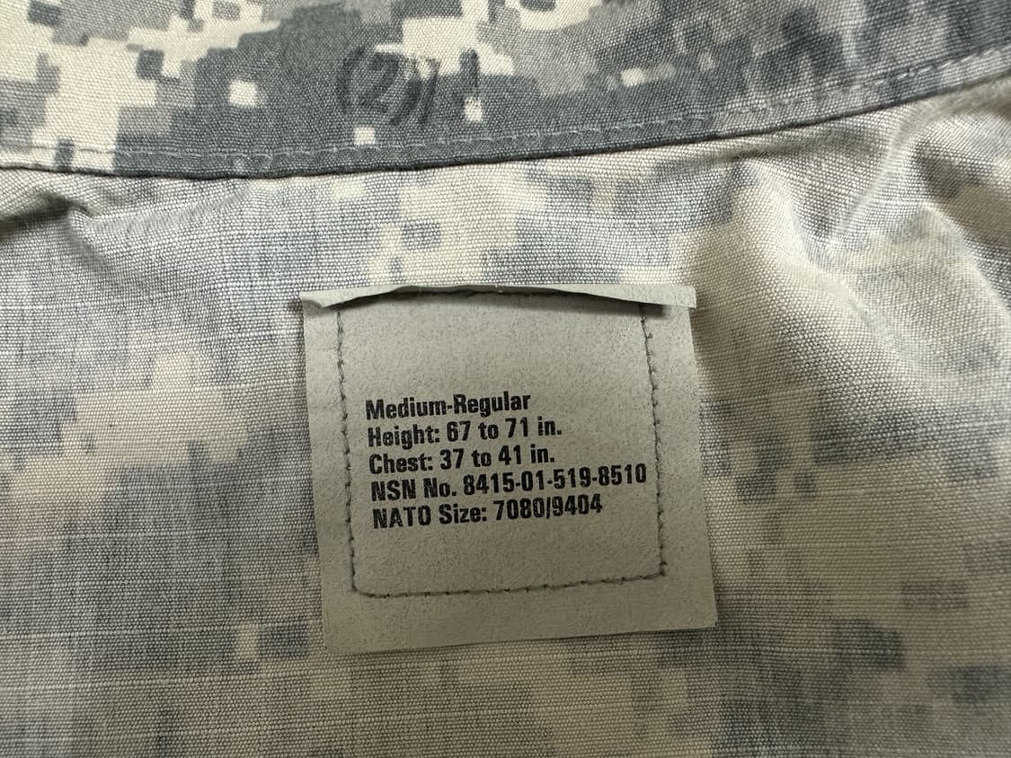 미군 구형 ACU 전투복 상의 (M/R) (L) 상품이미지6