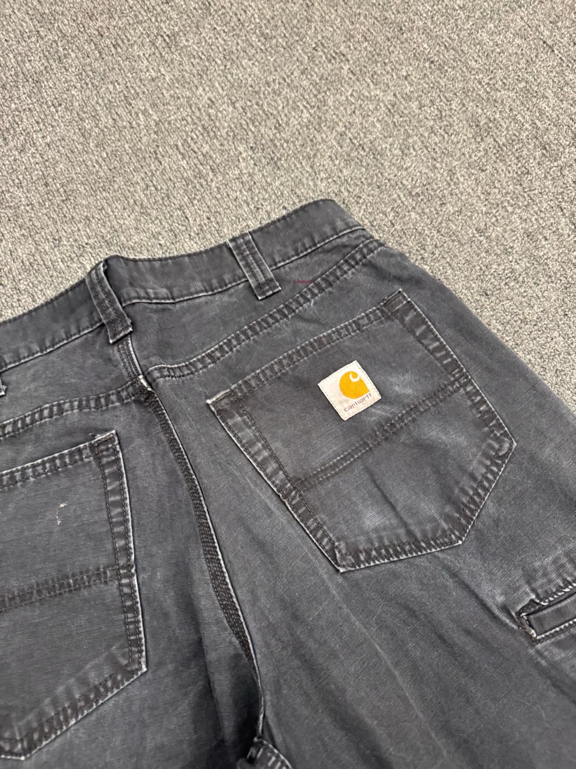 칼하트 빈티지 싱글니 블랙 워크팬츠 상품이미지5