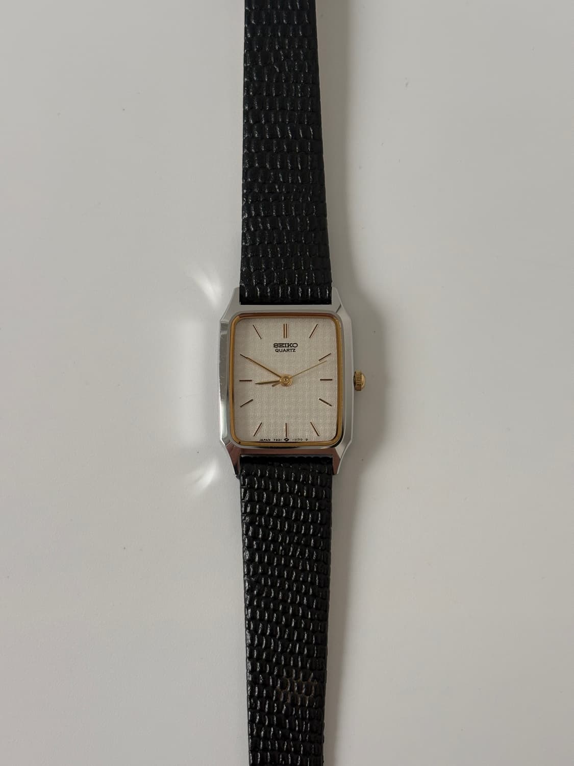 1980s Texture Dial Tank Ladies Quartz 상품이미지3