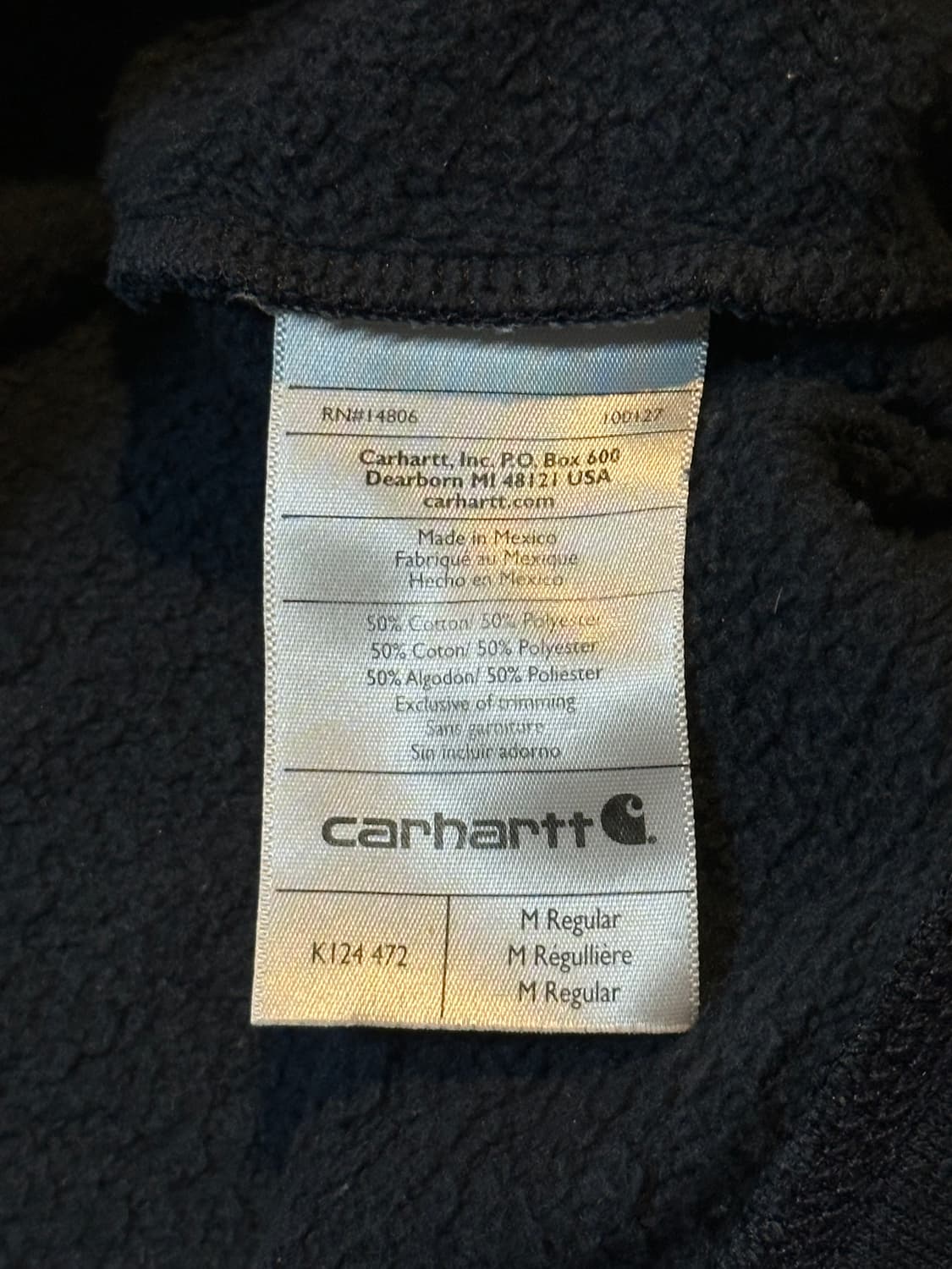 칼하트 CARHARTT 미드웨이트 오리지널핏 맨투맨 네이비 상품이미지5