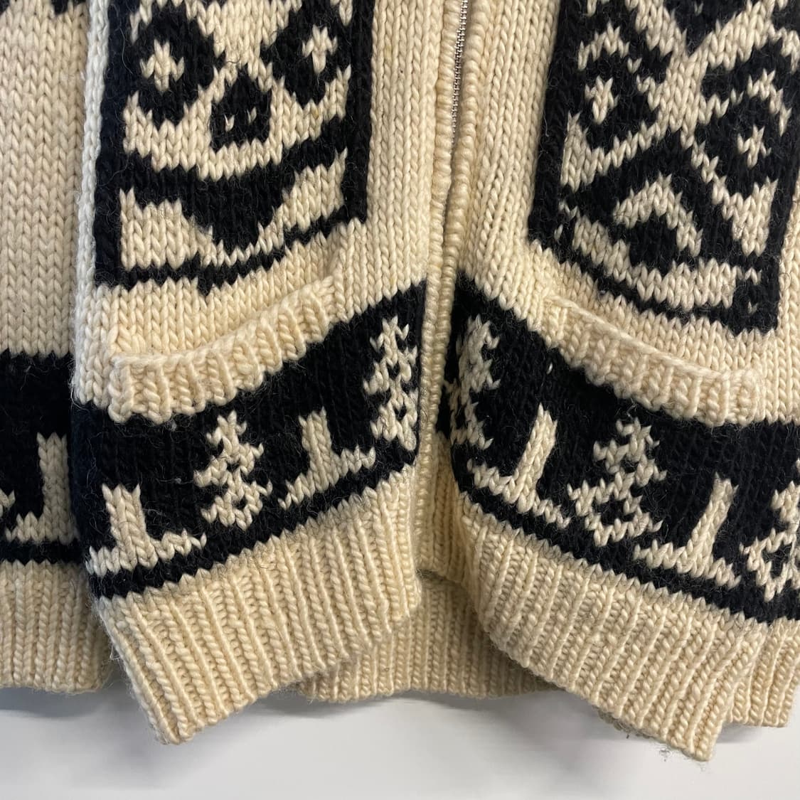 빈티지 인디안 코위찬 니트집업 상품이미지6