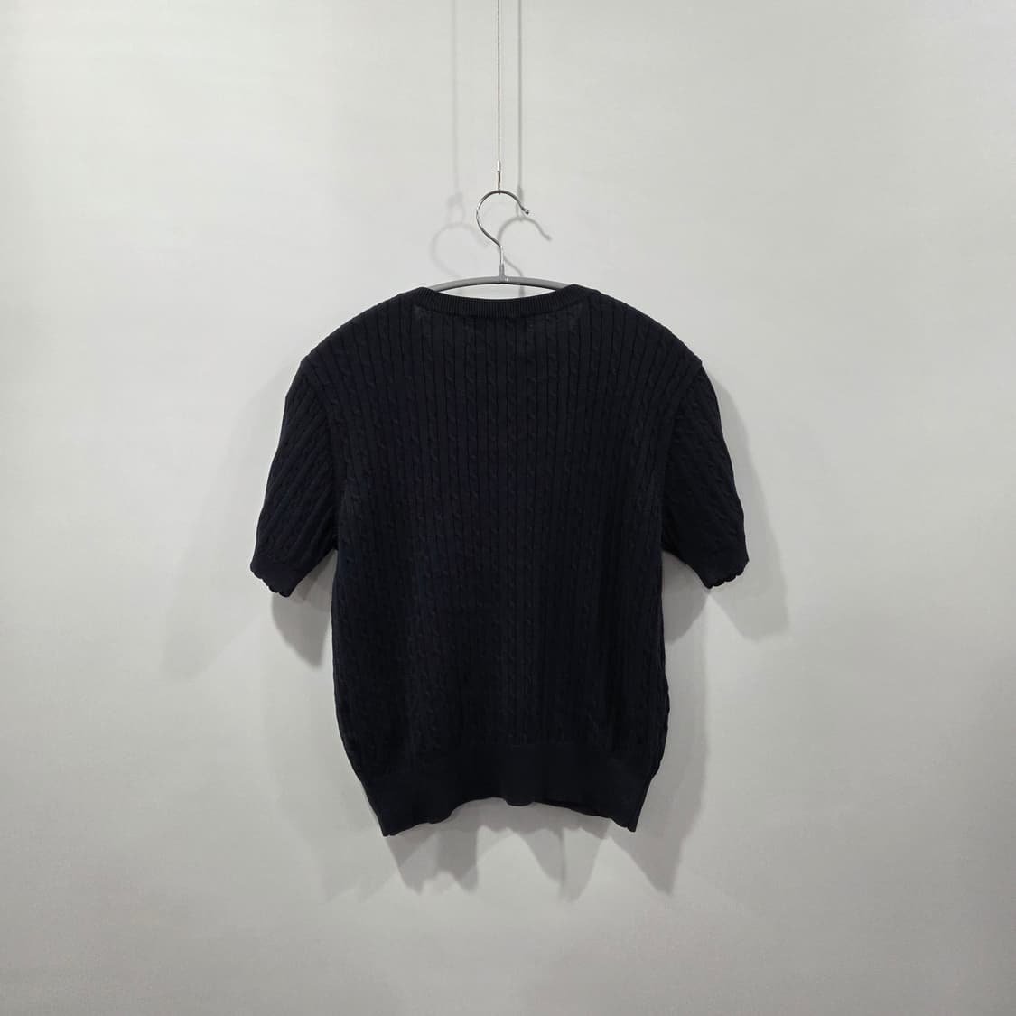 골든베어 우먼 케이블 반팔 니트 가디건 M 상품이미지5