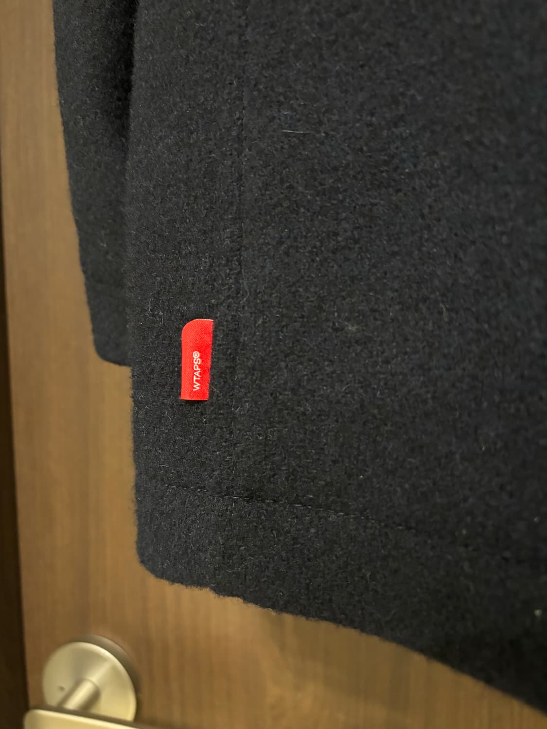 [2, 100~103] 더블탭스 멜튼울 피코트 상품이미지3