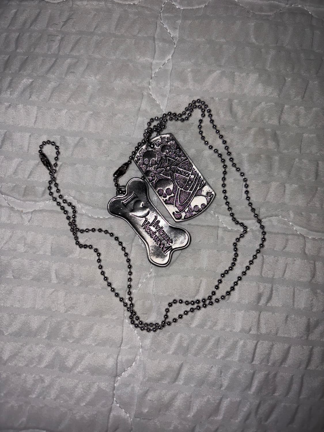 비비안웨스트우트 아카이브 실버 군번줄 도그태그 목걸이 상품이미지2