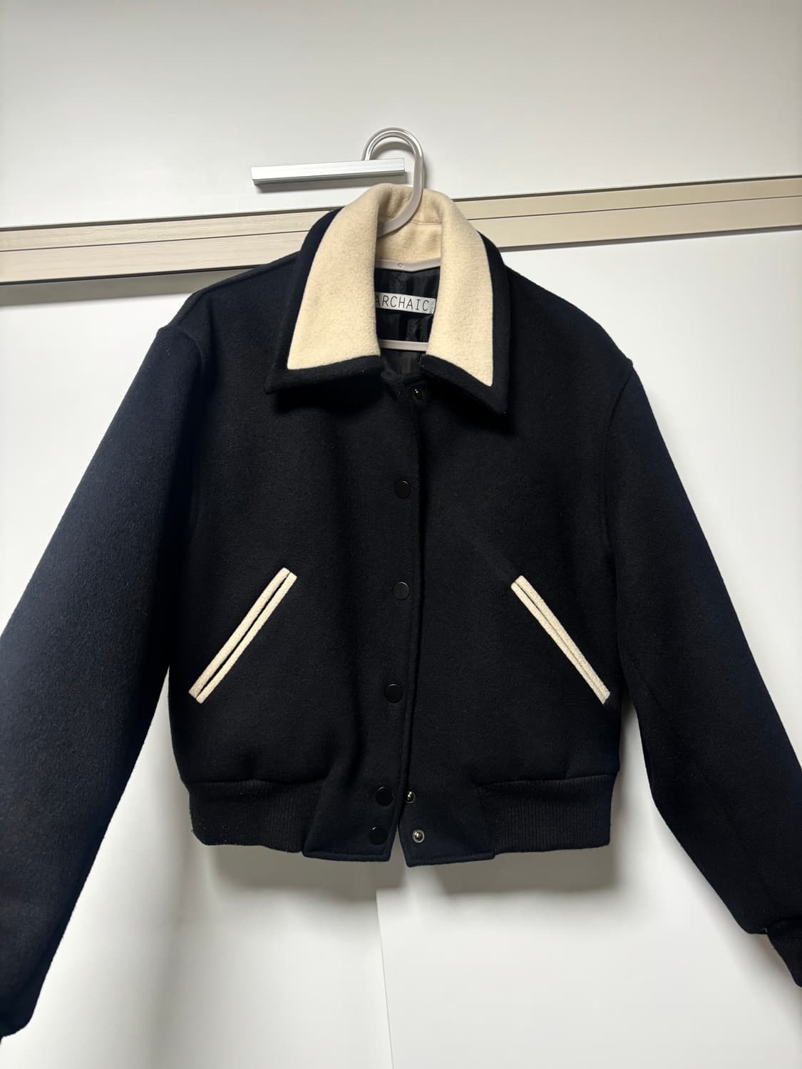 아르카익 울 바시티 자켓 블랙 상품이미지2