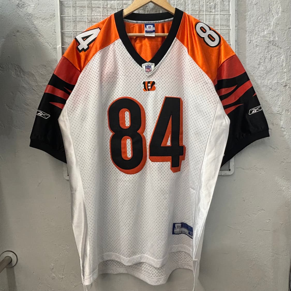 NFL X 리복 신시내티 뱅골스 화이트 오렌지 럭비져지 2XL 상품이미지1