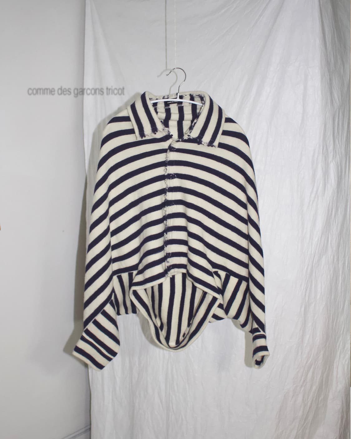 stripe wool cape coat 상품이미지3