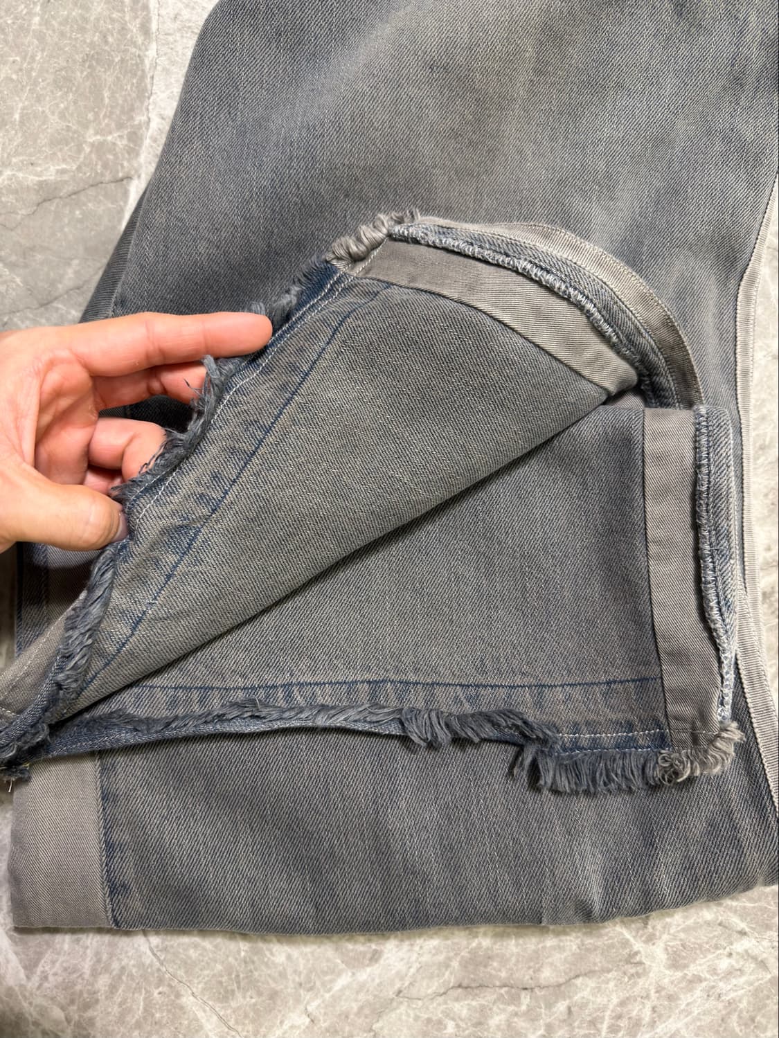[2] 폴리테루 리빌드 고시마 데님 블루 그레이 25ss 상품이미지4