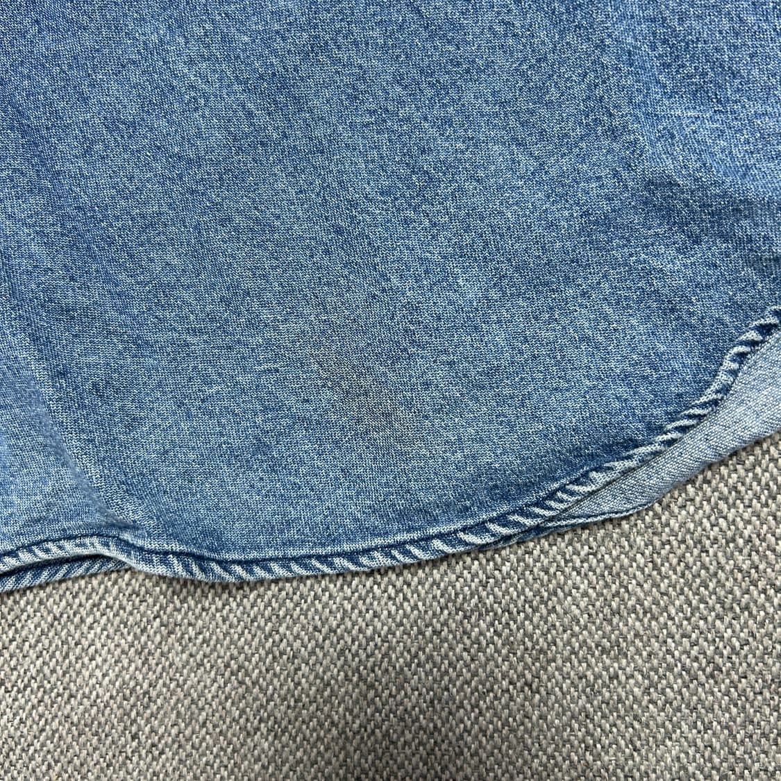 폴로 블레이크 코튼 반팔 데님셔츠(XL) 상품이미지5