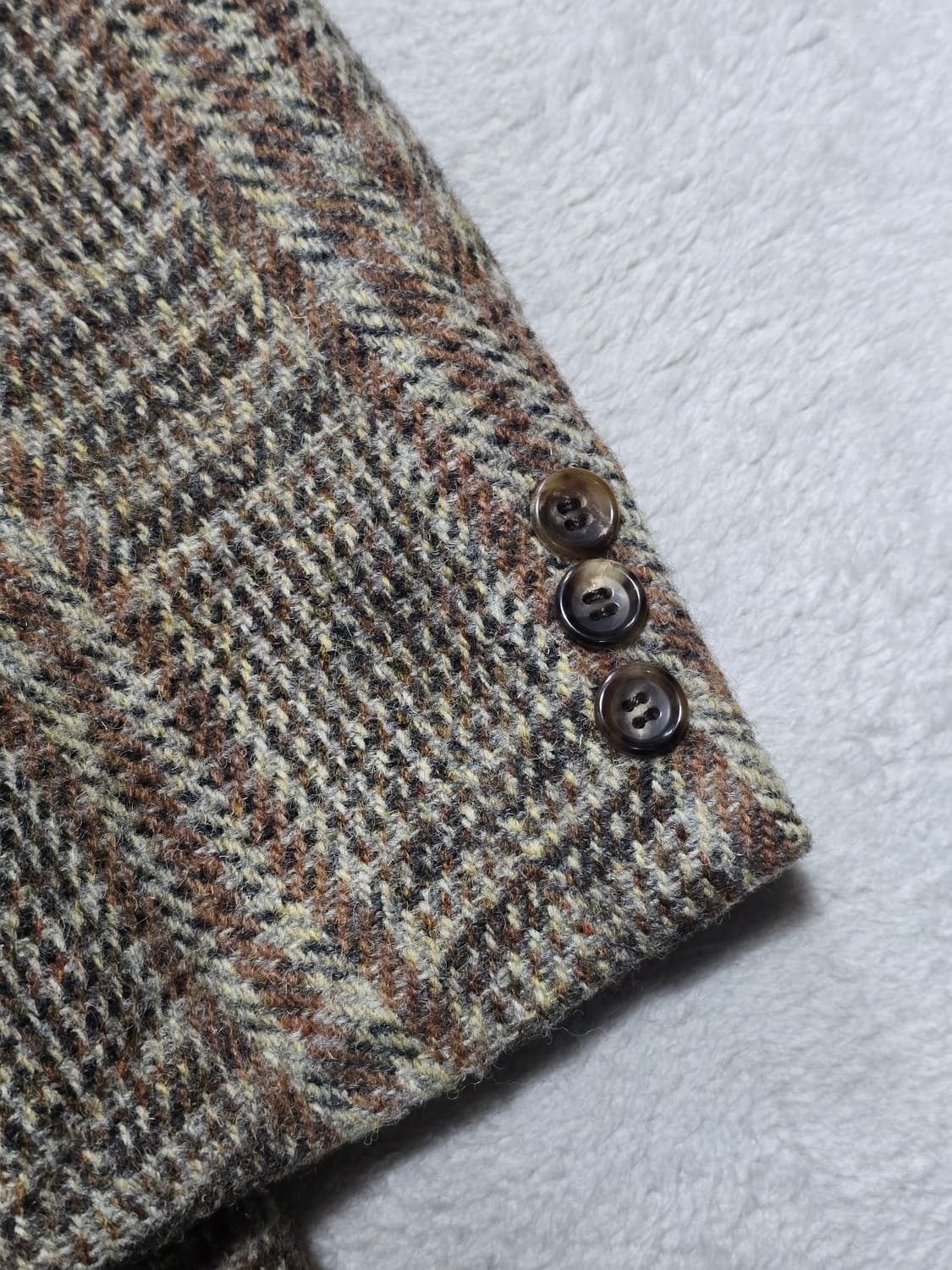 해리스트위드 체크 패턴 더블 버튼 자켓 상품이미지4