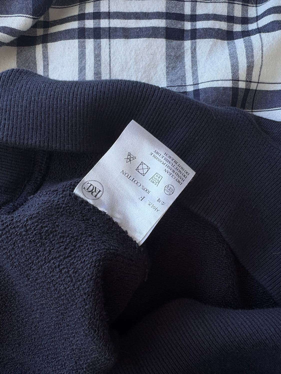 렉토 시그니쳐로고 지퍼 스웻셔츠 네이비 상품이미지3