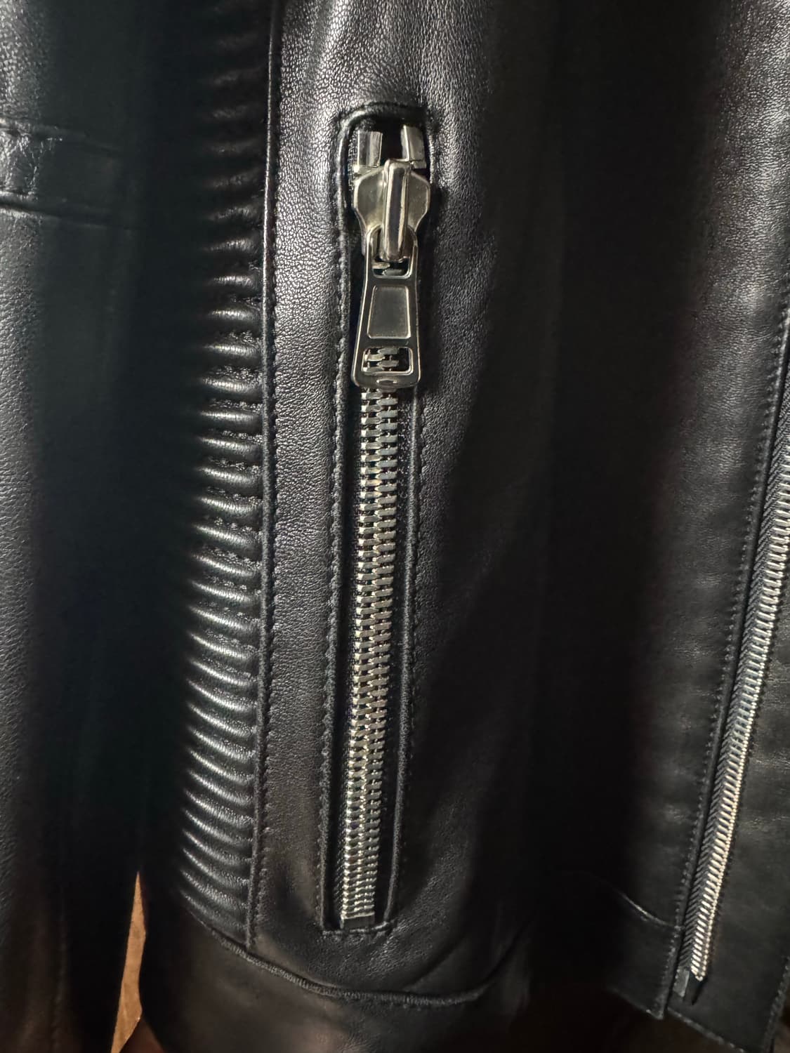 Juun.J 준지 램스킨 라이더 자켓 상품이미지3