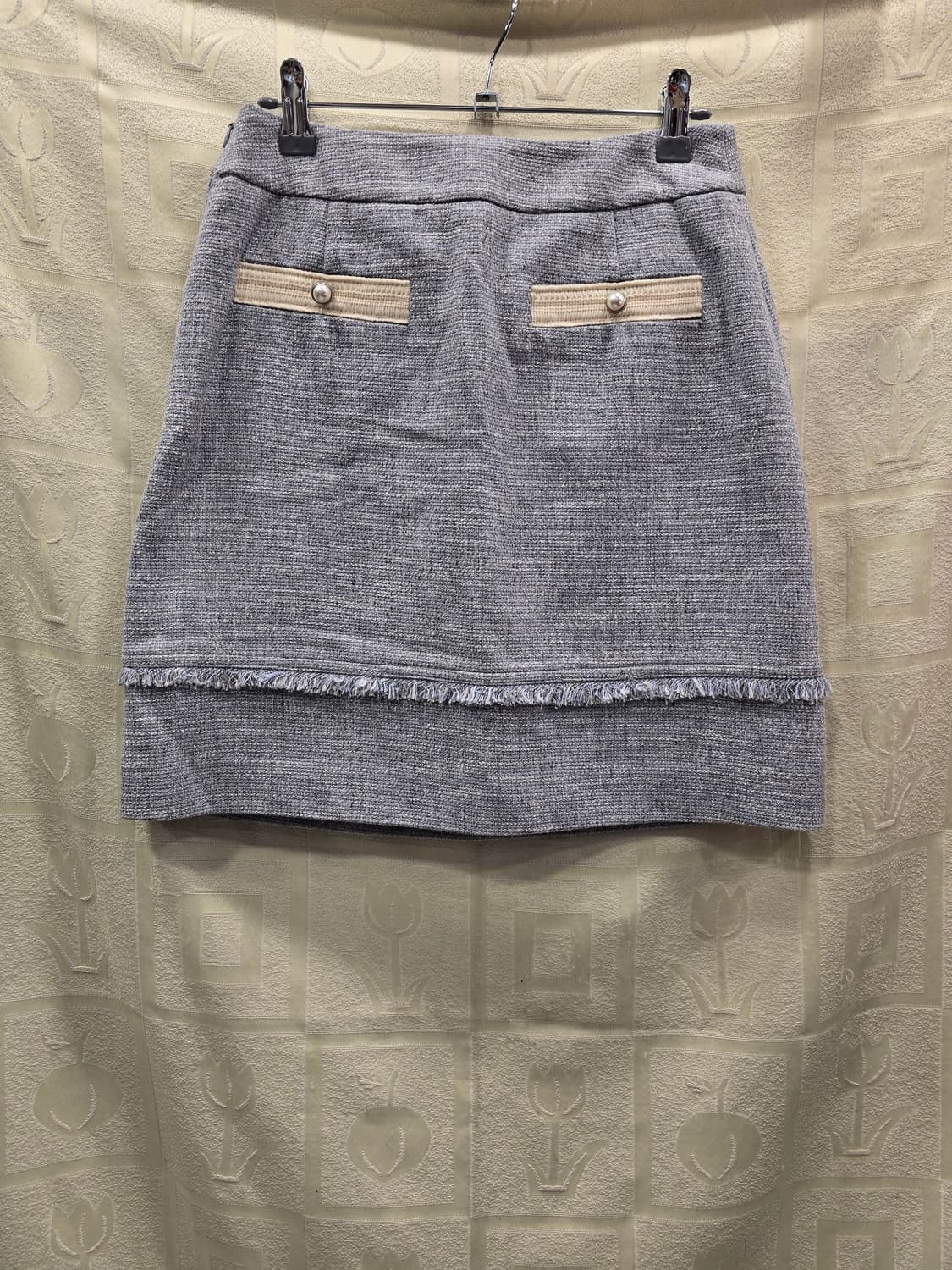 프론트로우 트위드 크롭 자켓 라이트 블루 44~55 상품이미지7