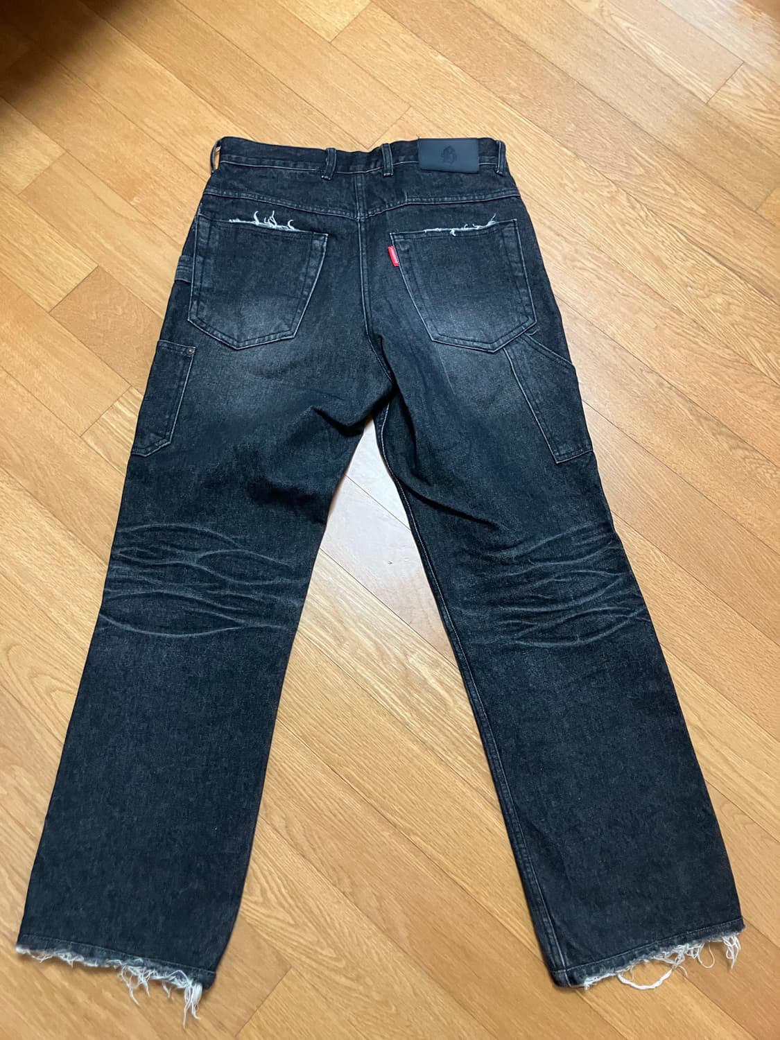블랙아웃 카펜터 블랙 데님 팬츠 M 상품이미지6