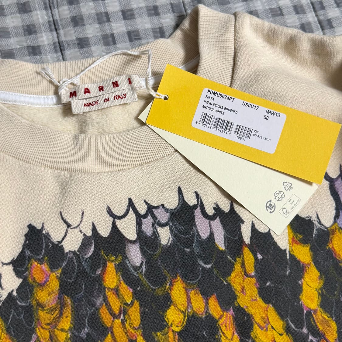 (50) Marni 마르니 로고 맨투맨 아이보리 상품이미지5