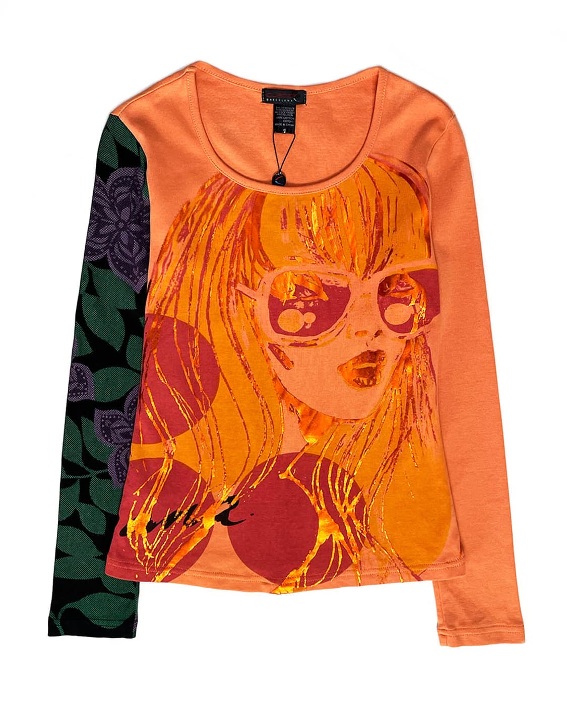 Custo Barcelona 오렌지 그래픽 티셔츠 상품이미지2