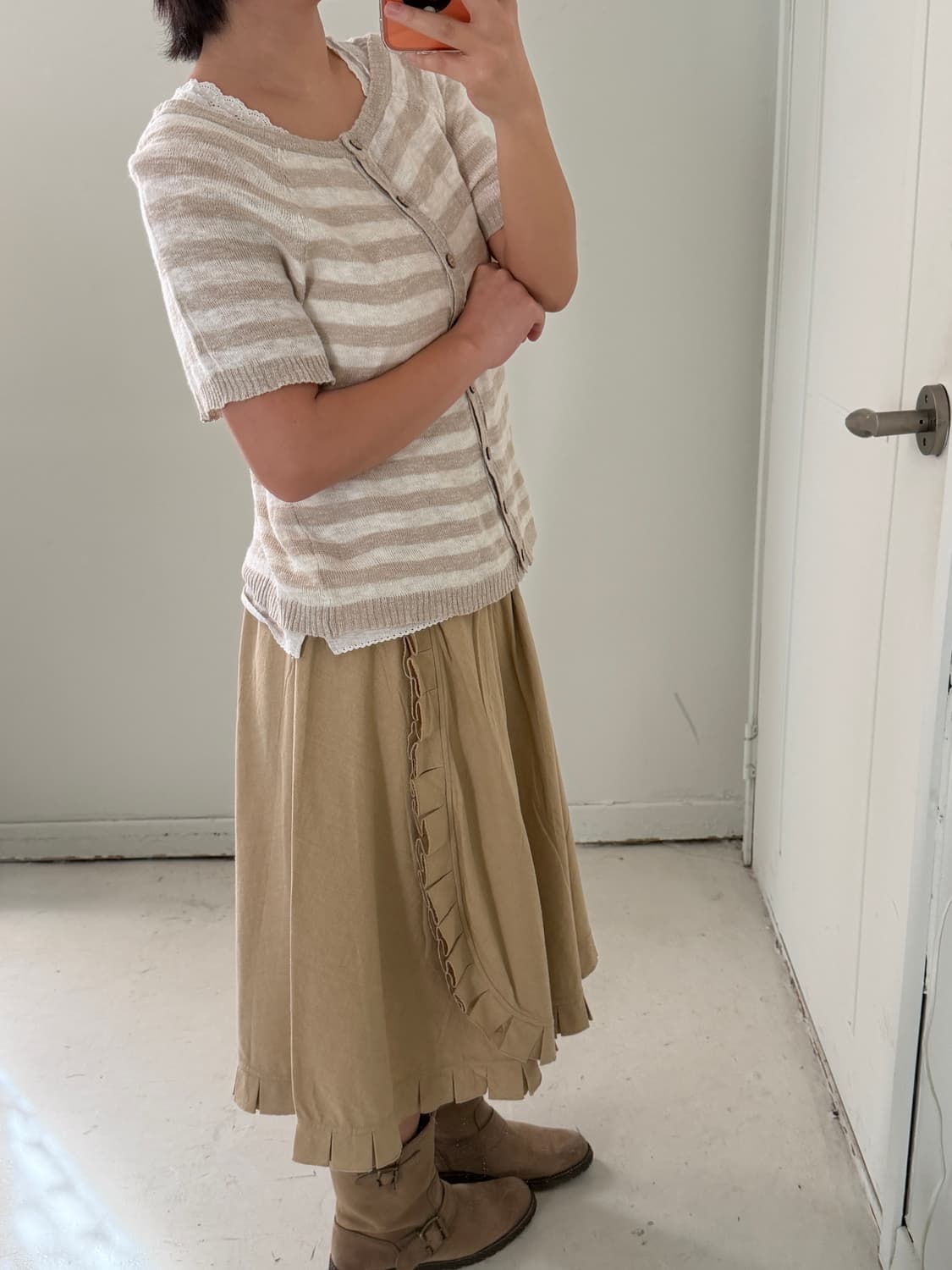 일본빈티지 모리 레이어드 가디건 상품이미지3