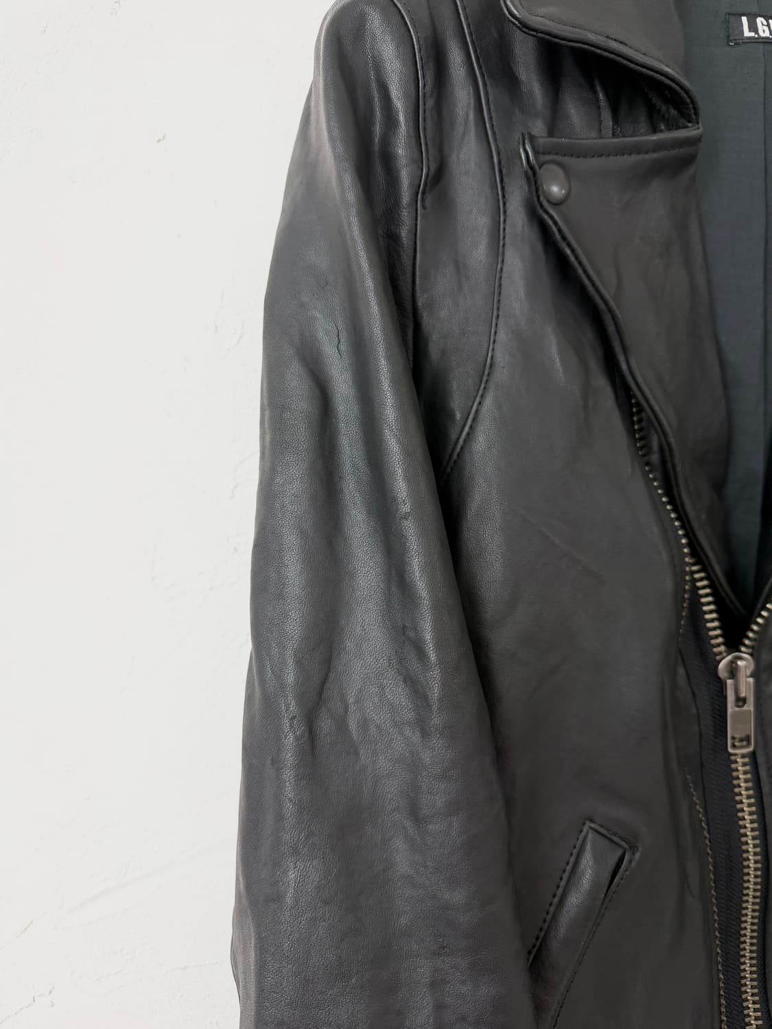 LGB S-BIKERS 레더 라이더 자켓 (Hyde 착용) 상품이미지7