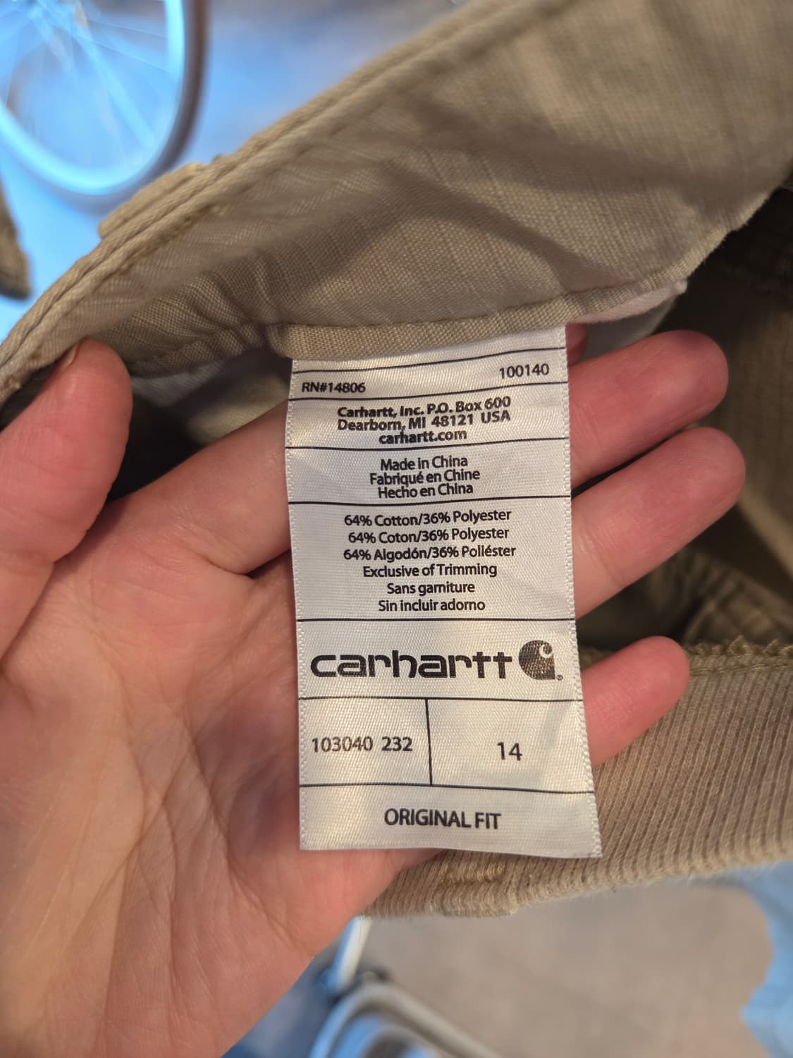 ​[민트급] 칼하트 여유로운 실루엣 립스탑 버뮤다 쇼츠 (샌드) 상품이미지4