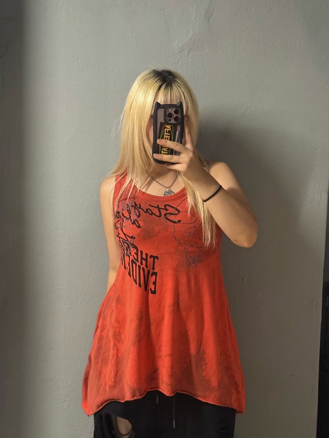 Ghost of Harlem skull point sleeveless 상품이미지2